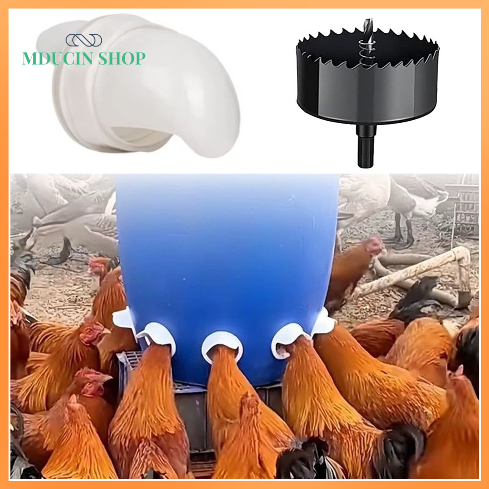 MDUCIN SHOP Tự làm Dụng cụ cho gà ăn Tự động Chống mưa Máy nạp tự trọng lực Dễ sử dụng Bền Máy cho ăn gia cầm chuyên nghiệp Cho thùng Thùng Thùng máng