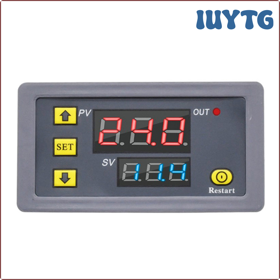 IUYTG Digital Time Delay Relay LED Display Cycle Timer Control Switch Adjustable Timing Relay Time Delay Switch AC110-220V HBGVF