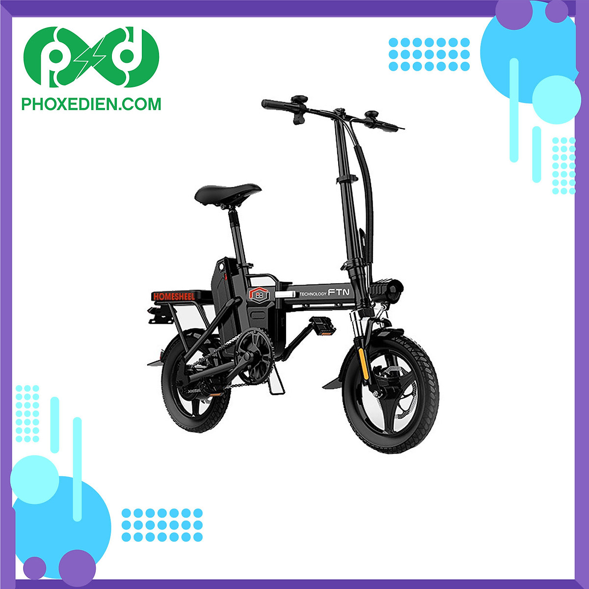 Xe đạp điện gấp Homesheel FTN T5 10Ah