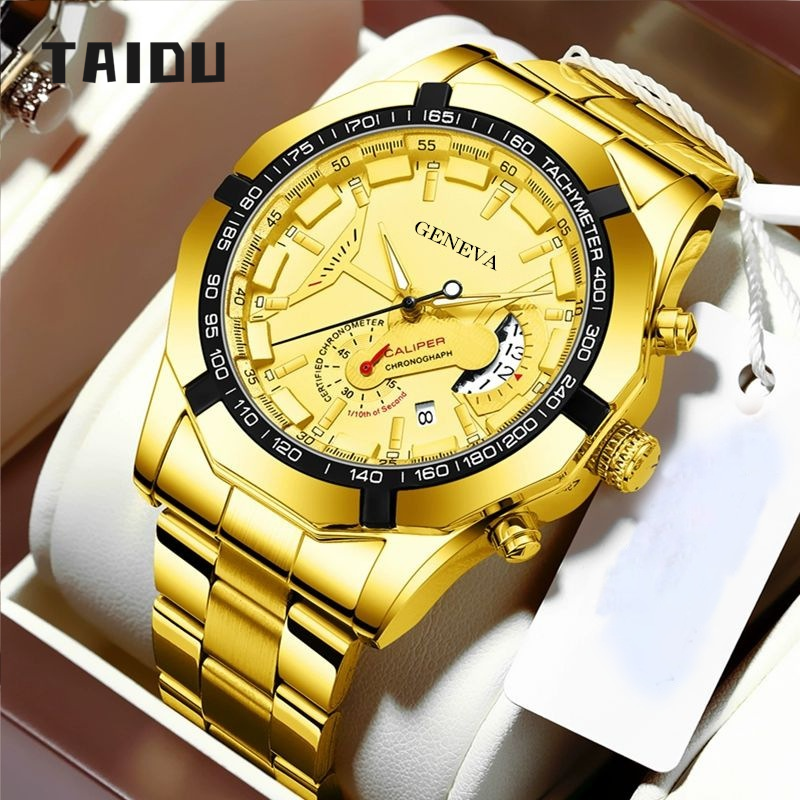 TAIDU Men's Automatic Quartz Watch with Chronograph, Date Display and Luminous Dial ราคา 149 บาท*ส่งฟรี