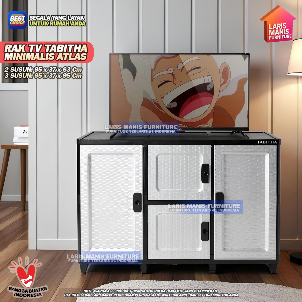 Tabitha Atlas Cabinet Wardrobe Bookcase Tv Cabinet Tv Shelf Tv Table Minimalist Cupboard Harga 191,000 rupiah*Gratis Ongkir