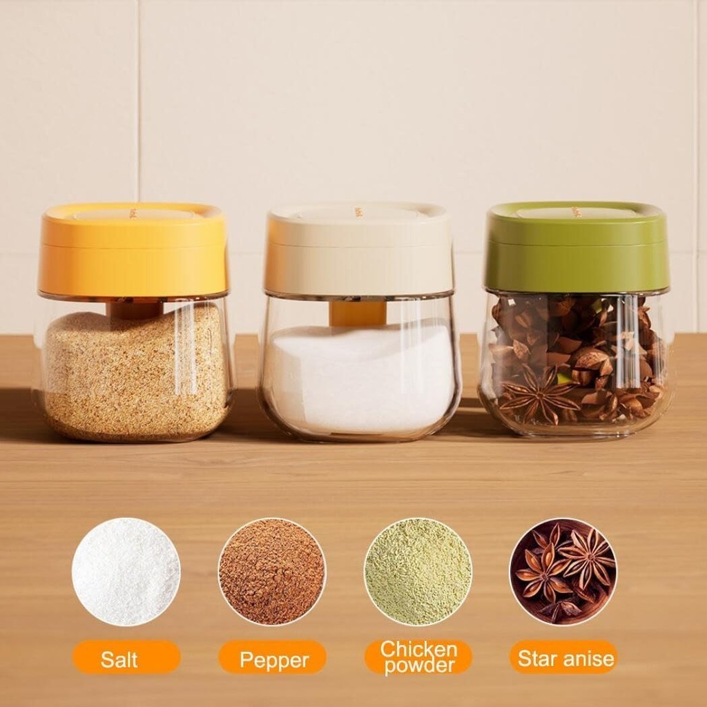 Luftdichtes Gewürzglas Aus Glas Mit Löffel Für Salz Und Pfeffer_voghion.com