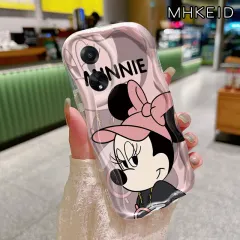 MHKEID Casing Hp OPPO A98 5G A1 5G F23 5G Case Pola kartun baru Mickey Minnie yang lucu transparan Silikon Softcase Casing pelindung lensa Kesing