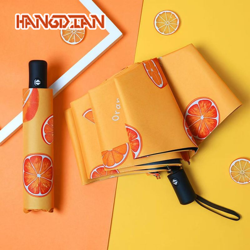 HANGDIAN Cute Fruit Pattern Foldable Sun Protection Umbrella, Rain and Shine Use ราคา 109 บาท*ส่งฟรี