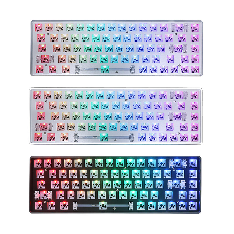 M6(MTQW) GKS68 Portable Hot Swap RGB Mechanical Keyboard Kit Gaming Keyboard 68 Keys Wired Cable Hot