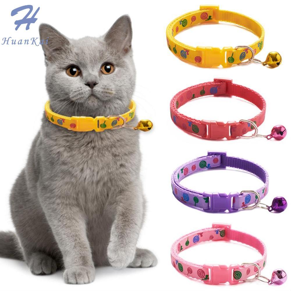 [19-32Cm] 1 Chiếc Vòng Cổ Mèo Breakaway Có Chuông Điều Chỉnh Được Cầu Vồng Mèo Cổ Áo Con Chó Lollipop In Vật Nuôi Mèo Vòng Cổ Cho Vòng Cổ Chó Nhỏ
