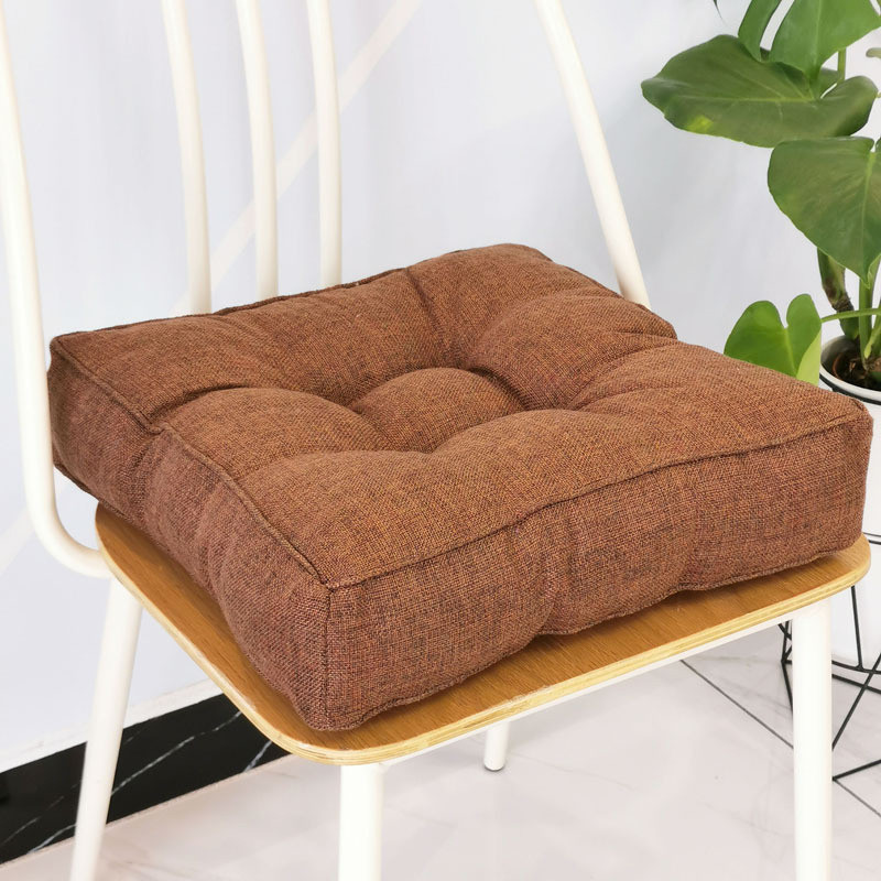 Sofa Chair Pad Square Solid Color Chair Cushion Thick Seat Cushion for Sofa Square Seat Pad 40x40cm