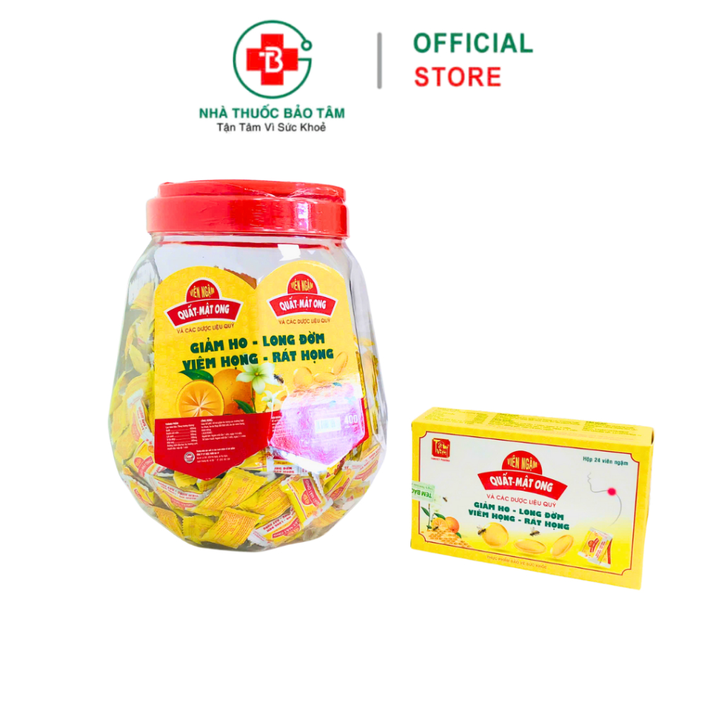Viên Ngậm Quất Mật Ong Tâm Việt Hỗ Trợ Giảm Ho, Long Đờm, Viêm Họng, Rát Họng – Keo 400 Viên Ngậm