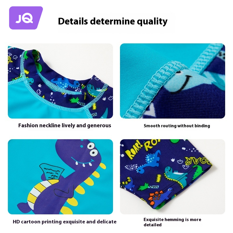 {xfgfh} JOYNCLEON Boy Swimsuit, Children Dinosaur Cartoon Swimsuit Suit with Hat Included and Arm Ring Unisex Swimming Equipment