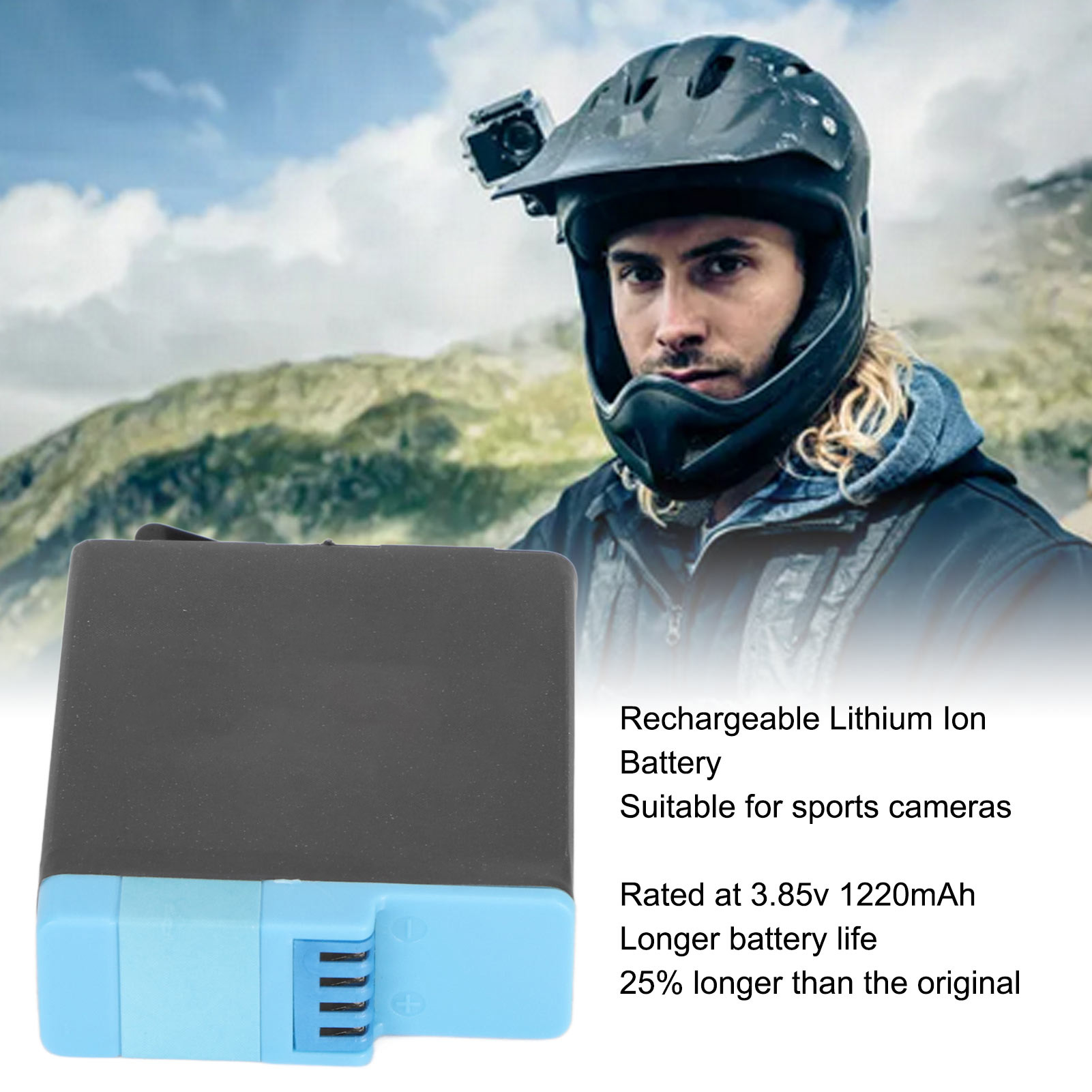 Camera hành động Pin tuổi thọ pin dài AHDBT 801 pin 1220mAh 3.85V để máy ảnh thể thao