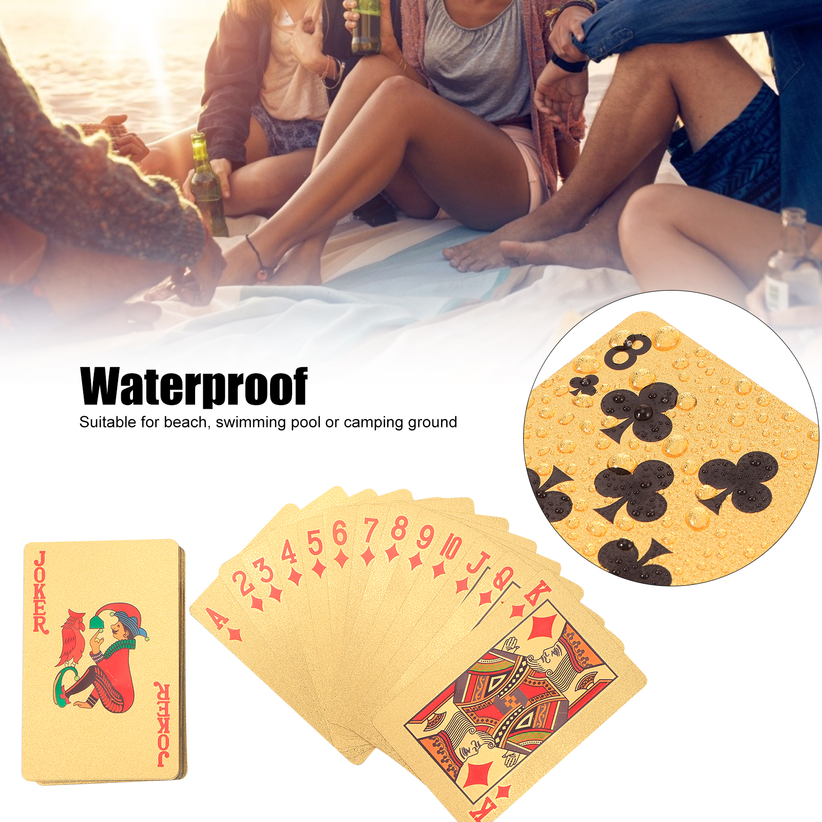 Giải trí thẻ bài chơi game không thấm nước thẻ trò chơi thẻ trò chơi cho bên hồ bơi trại bãi biển