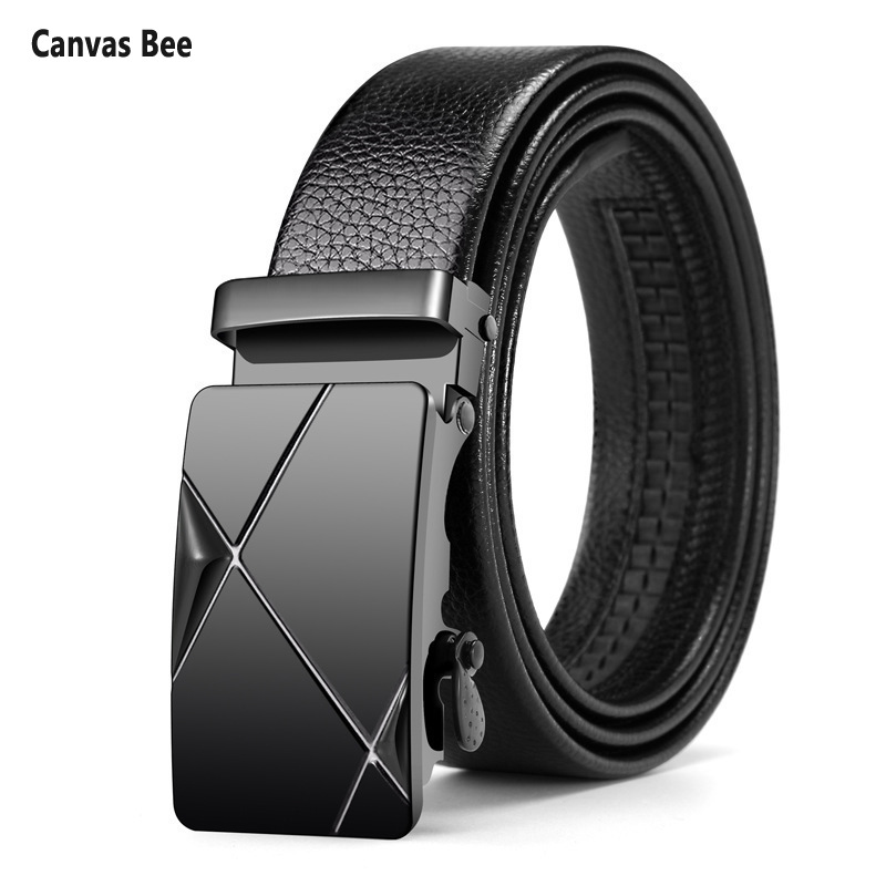 【Freeshipmax-canvas bee】 Thắt lưng công sở thường ngày thắt lưng khóa tự động nam