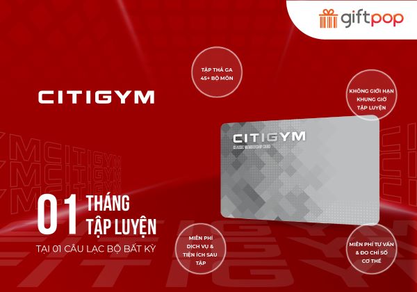 Evoucher CITIGYM - 01 Tháng - Thẻ Tập Classic
