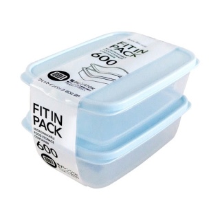 Set 2 hộp nhựa đựng thực phẩm Fitin Pack 600ml nắp dẻo SANADA thumbnail