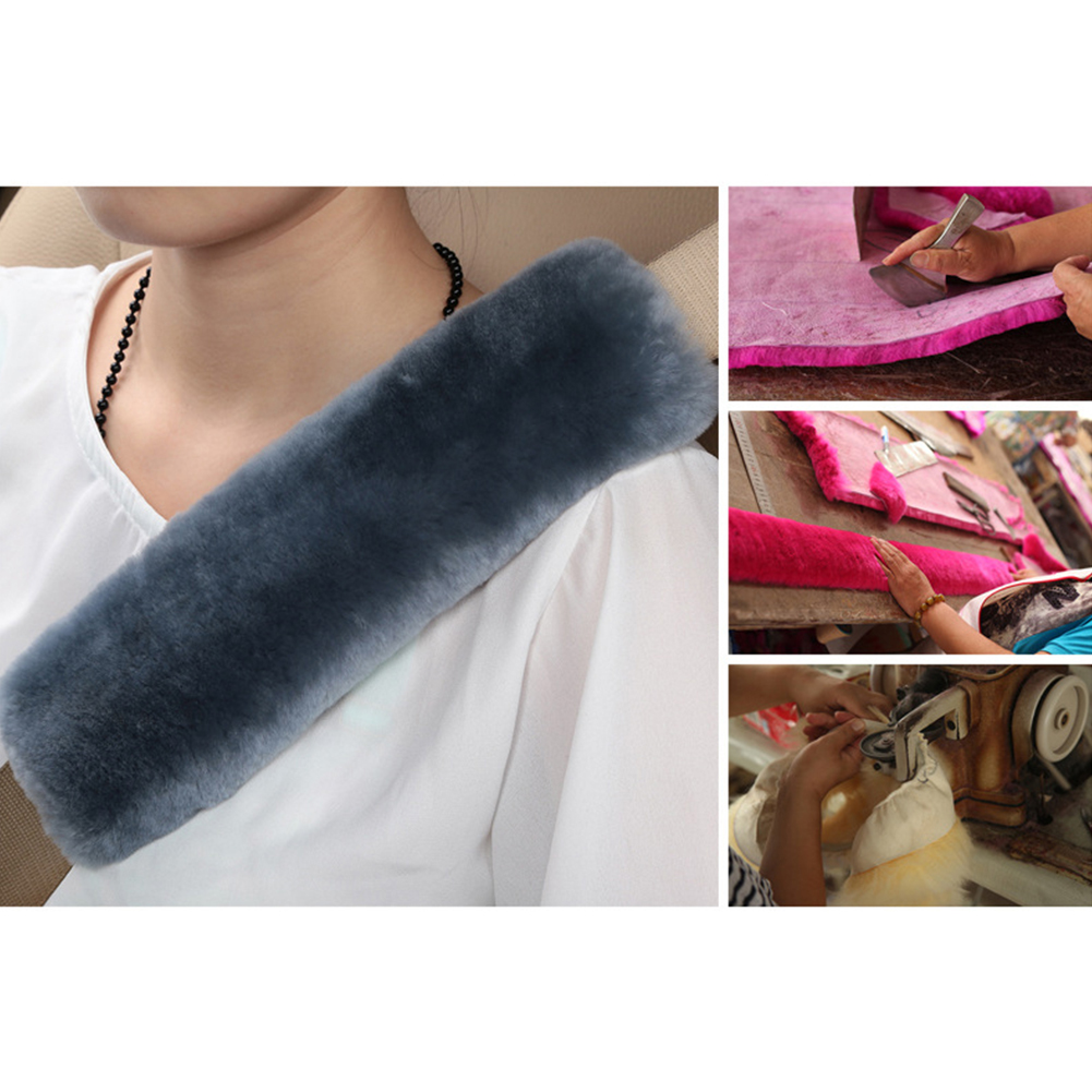Cửa hàng flasher Hàng sẵn có đai an toàn xe hơi mới bảo vệ vai 100% len lông cừu đai vai AUG.