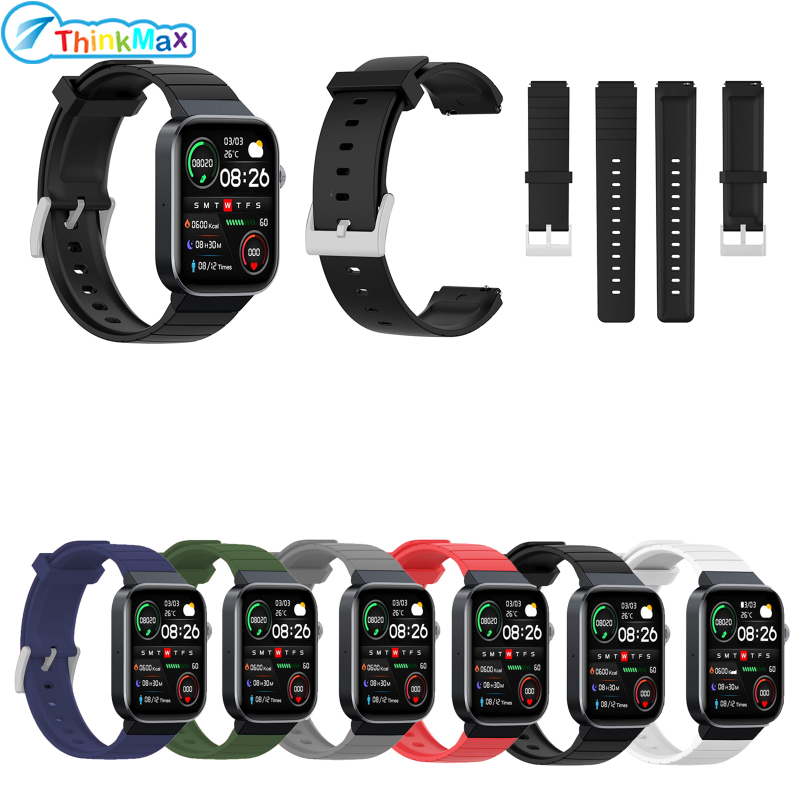 100%Authentic!Replacement Watch Band Soft Silicone Strap Sports Bracelet Wristband Compatible For T1 Smart Watch ราคา 45 บาท*ส่งฟรี