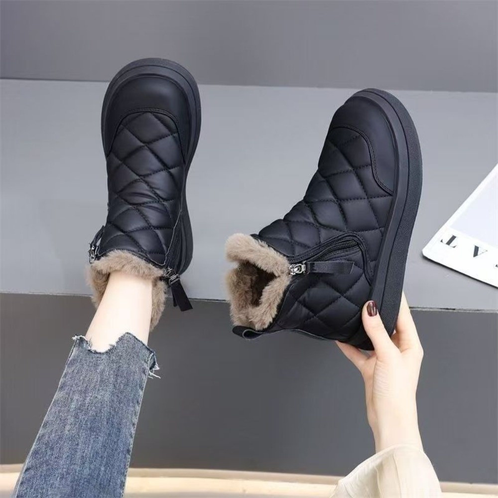 COOLEAF Đồ nhồi bông Giày tuyết Ấm áp Dày hơn Giày cao cổ  Không trượt Giày Bốt Mùa Đông Nữ dành cho phụ nữ