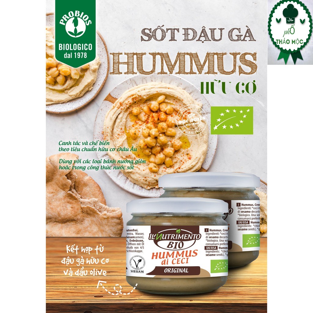 Sốt Đậu Gà Hummus hữu cơ ProBios OrganicLife Shop