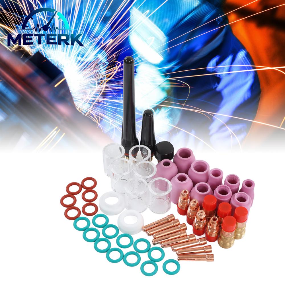 Meterk Cốc Thủy Tinh Máy Hàn Phụ Kiện Hàn TIG Phù Hợp Tốt Thiết Kế Tiêu Chuẩn 55 Chiếc Cho WP 17 18 26 Giá 644,000 Đồng*Miễn phí vận chuyển