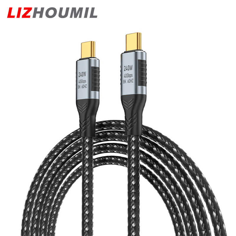 LIZHOUMIL Usb 4.0 Data Cable 240w Fast Charging Line 40gbps High Speed 8k 60hz Hd Video Cable Multi-functional Type-c 4.0 ราคา 422 บาท*ส่งฟรี