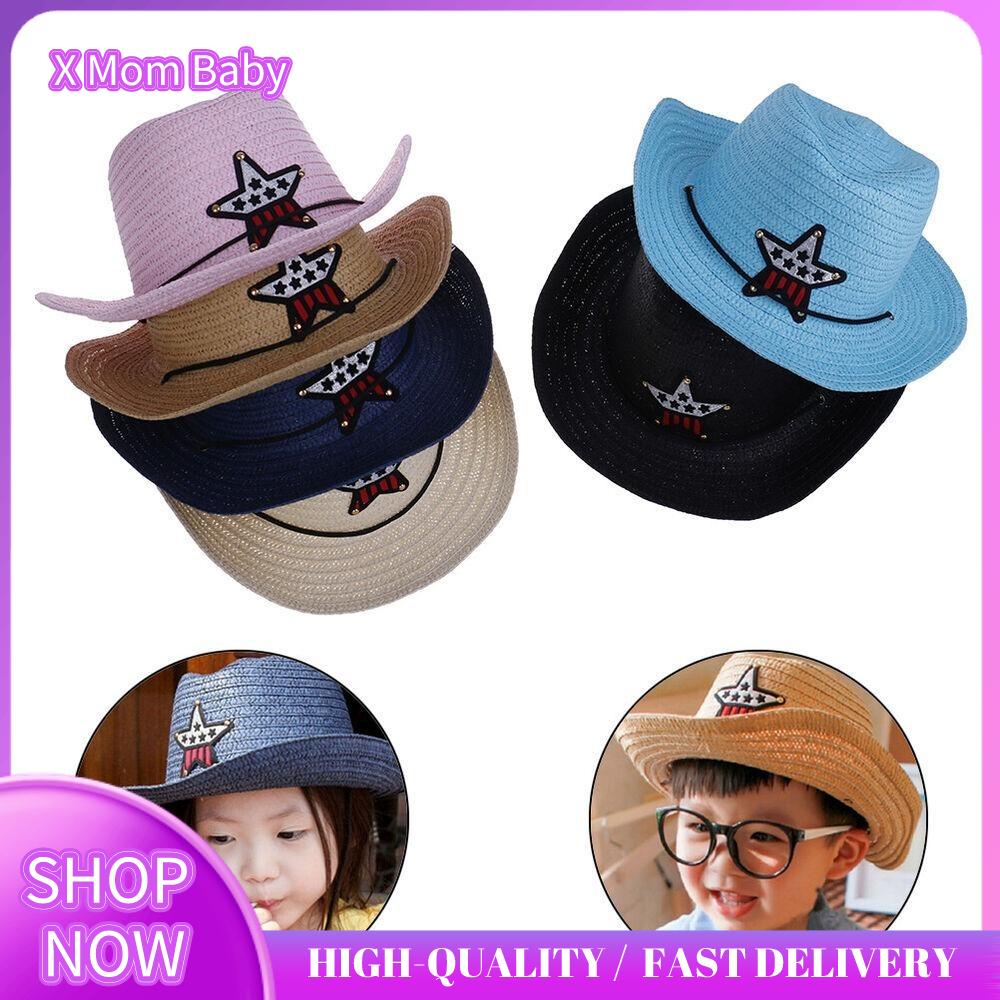 X MOM BABY Summer Fishman Hats Bucket Hat Pentagram Hat Straw Sun Cap