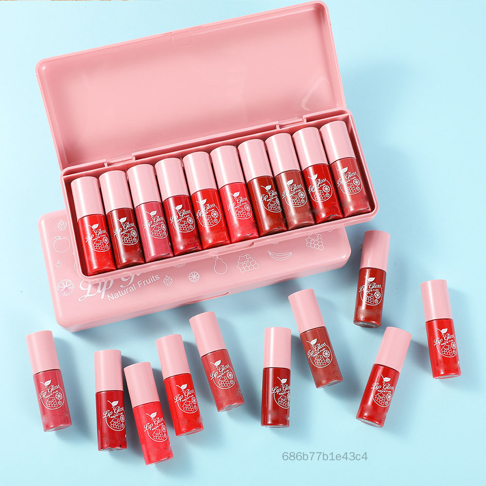 10 Pink Pearl Box Gương môi lớp trang điểm lâu dài, cốc không nhuộm màu, trang điểm son bóng dưỡng ẩm không phai màu DBS-VN