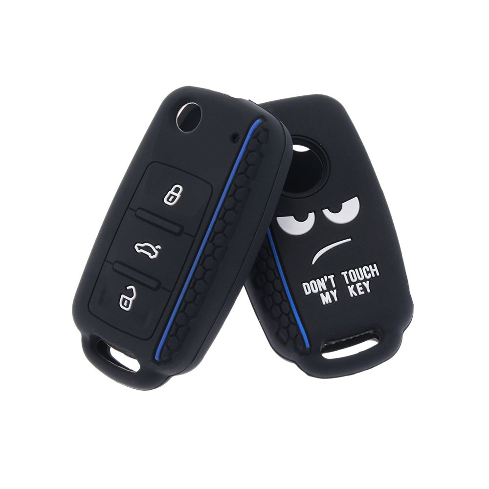 UHIUCU Mới Bảo vệ Vỏ bọc Hộp đựng chìa khóa ô tô Silicone Bìa Fob từ xa 3 nút