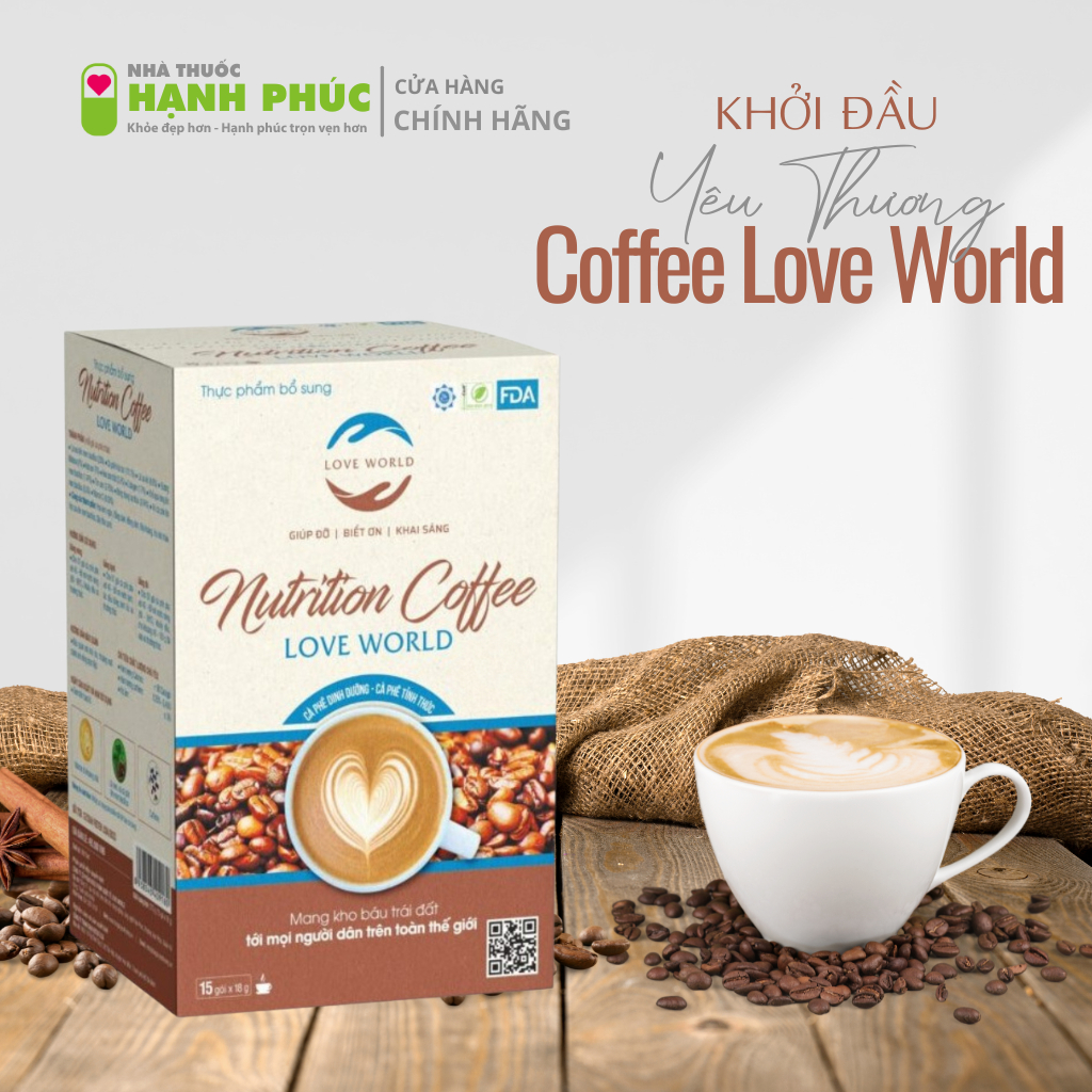 Cà Phê Dinh Dưỡng Love World Thức Tỉnh Yêu Thương Hộp 15 Gói