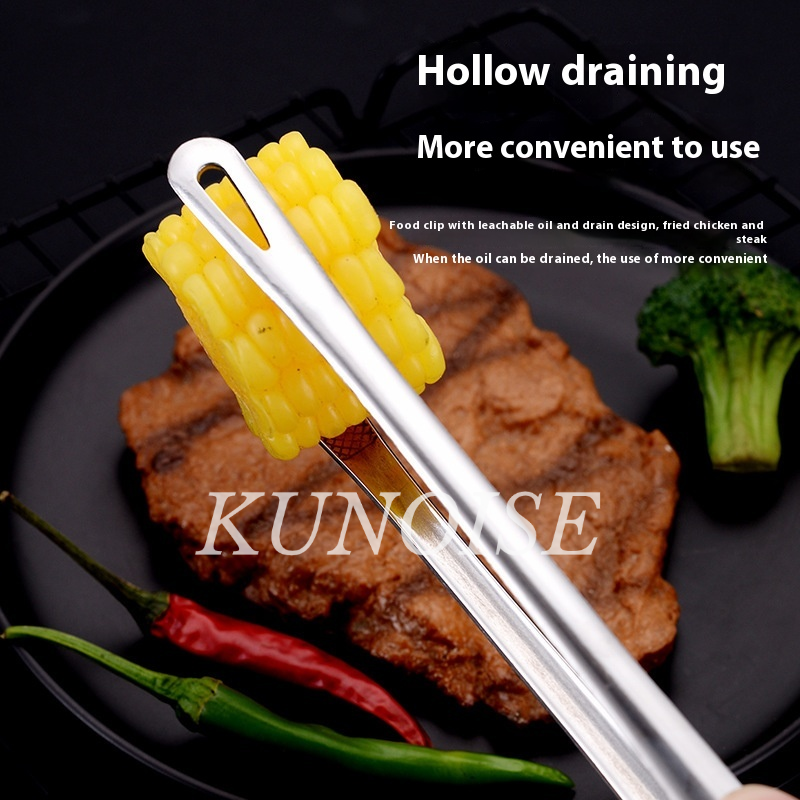 อุปกรณ์ทำสวนและตกแต่งกลางแจ้ง KUNOISE ที่คีบบาร์บีคิวสแตนเลสสำหรับย่าง, การออกแบบป้องกันหยด, เครื่องมือห้องครัว