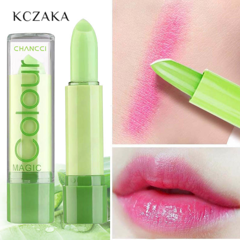 Kczaka Son môi thay đổi màu ấm, son dưỡng môi lô hội, Son môi dưỡng ẩm và dưỡng ẩm.