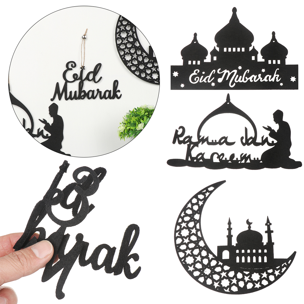 XIJIBAN Handmade อิสลามมุสลิมแขวนหมวดหมู่อุปกรณ์จัดงานปาร์ตี้ภายในบ้านรอมฎอนตกแต่ง Eid Mubarak จี้ประดับ DIY หัตถกรรม