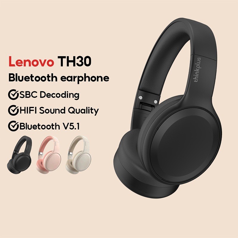 Tai Nghe Chụp Tai Bluetooth Chống Ồn Chuyên Dụng Chơi Game Lenovo TH10  Lenovo Th20 Lenovo Th30- HSH