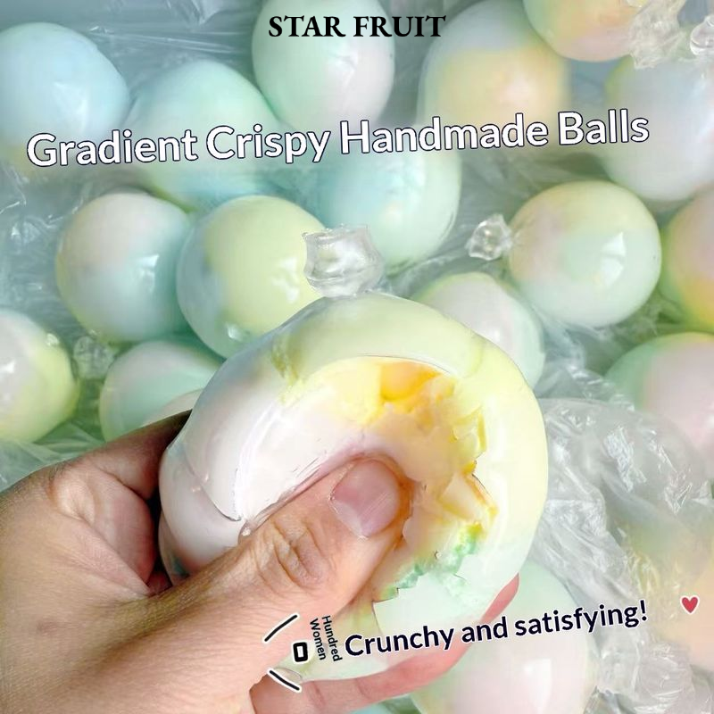 STAR FRUIT⭐ Gradient Crispy Skin Handmade Stress Ball with Crunchy Sound for Relaxation and Sensory Fun ราคา 41 บาท*ส่งฟรี
