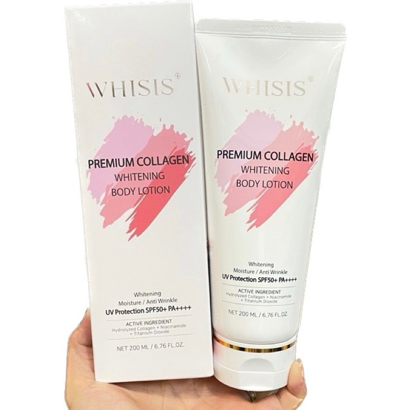 200ml kem dưỡng trắng da chống nắng toàn thân WHISIS whitening body lotion