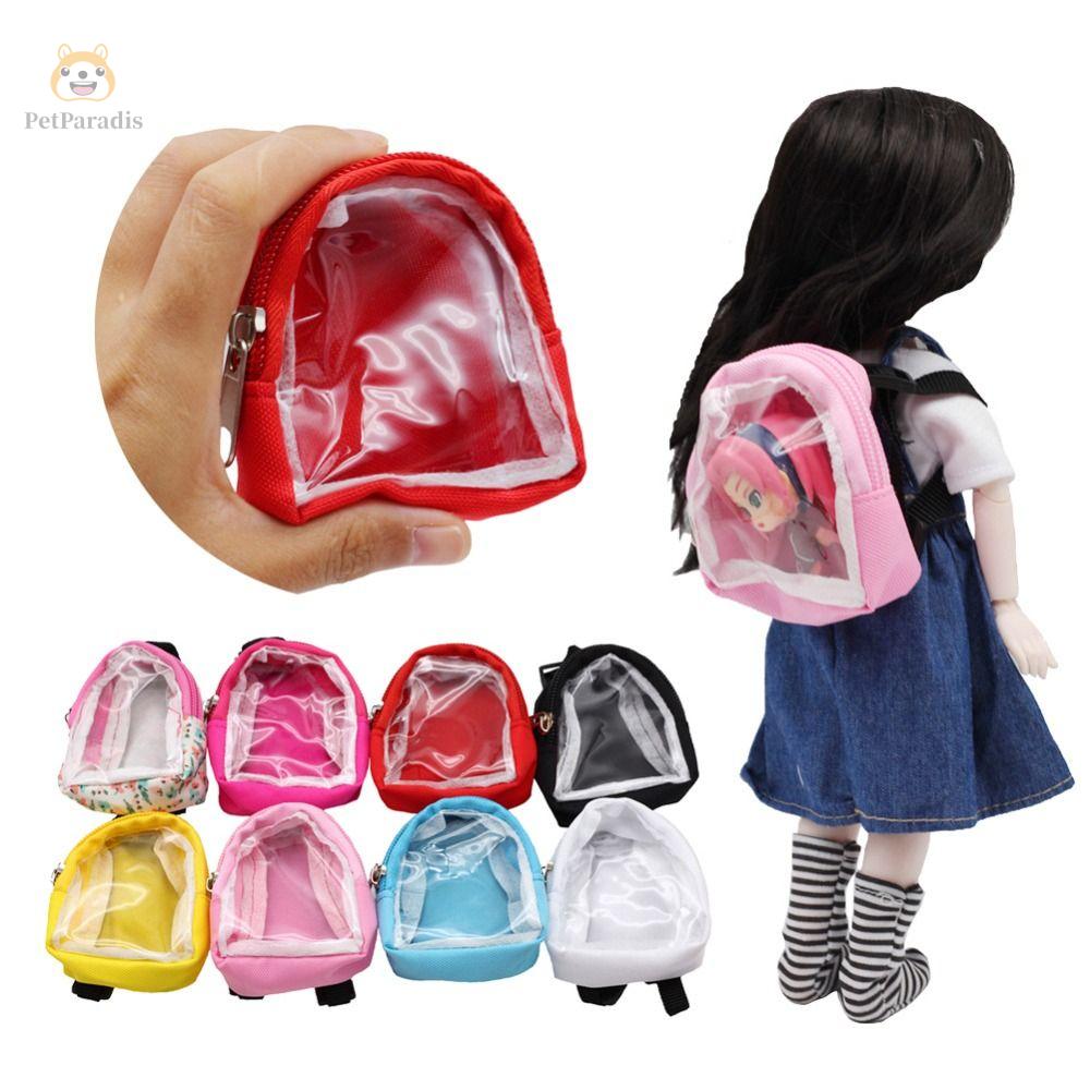 PETPARADIS Thu nhỏ Túi Búp Bê thu nhỏ Ba lô Túi nhỏ Đồ chơi túi búp bê Phụ kiện búp bê PVC Ba lô búp bê Quà Tặng trẻ em