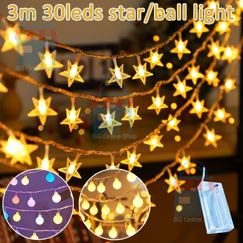 Hari Raya Lights 10M Crystal Ball Garland String Lights 80LED Fairy Lights USB&Battery Operated For Hari Raya Decoration