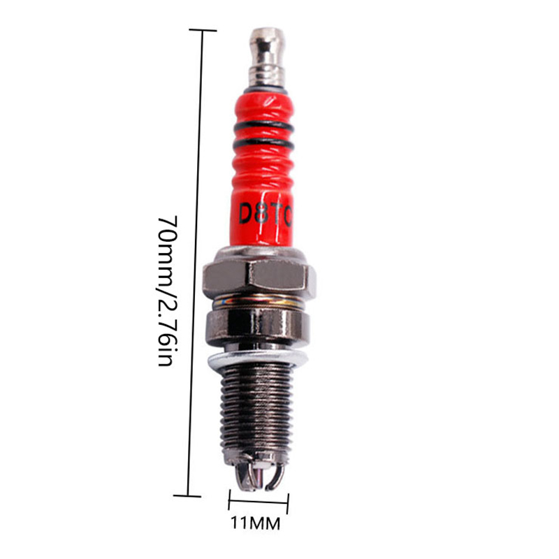 BeautyBoostT Racing 3 Electrode 10mm Spark Plug A7TC Fits For GY6 50CC 110CC 125CC 150CC ATV Scooter