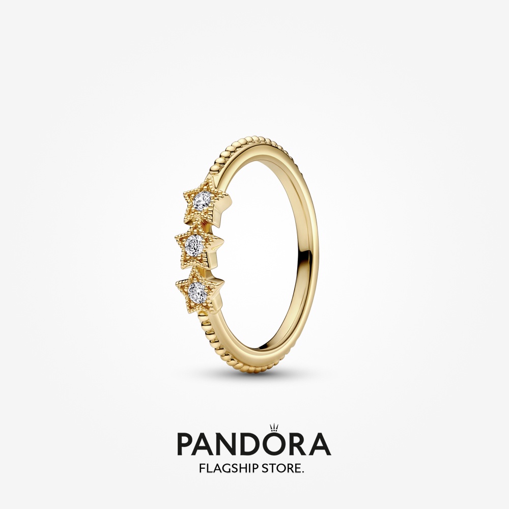 Pandora 14K Gold Plated Celestial Stars Ring