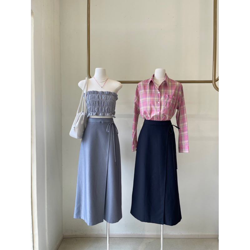 Mã lazxuhuong04 -40k đơn 299k - chân váy dài tà đắp - garderobe