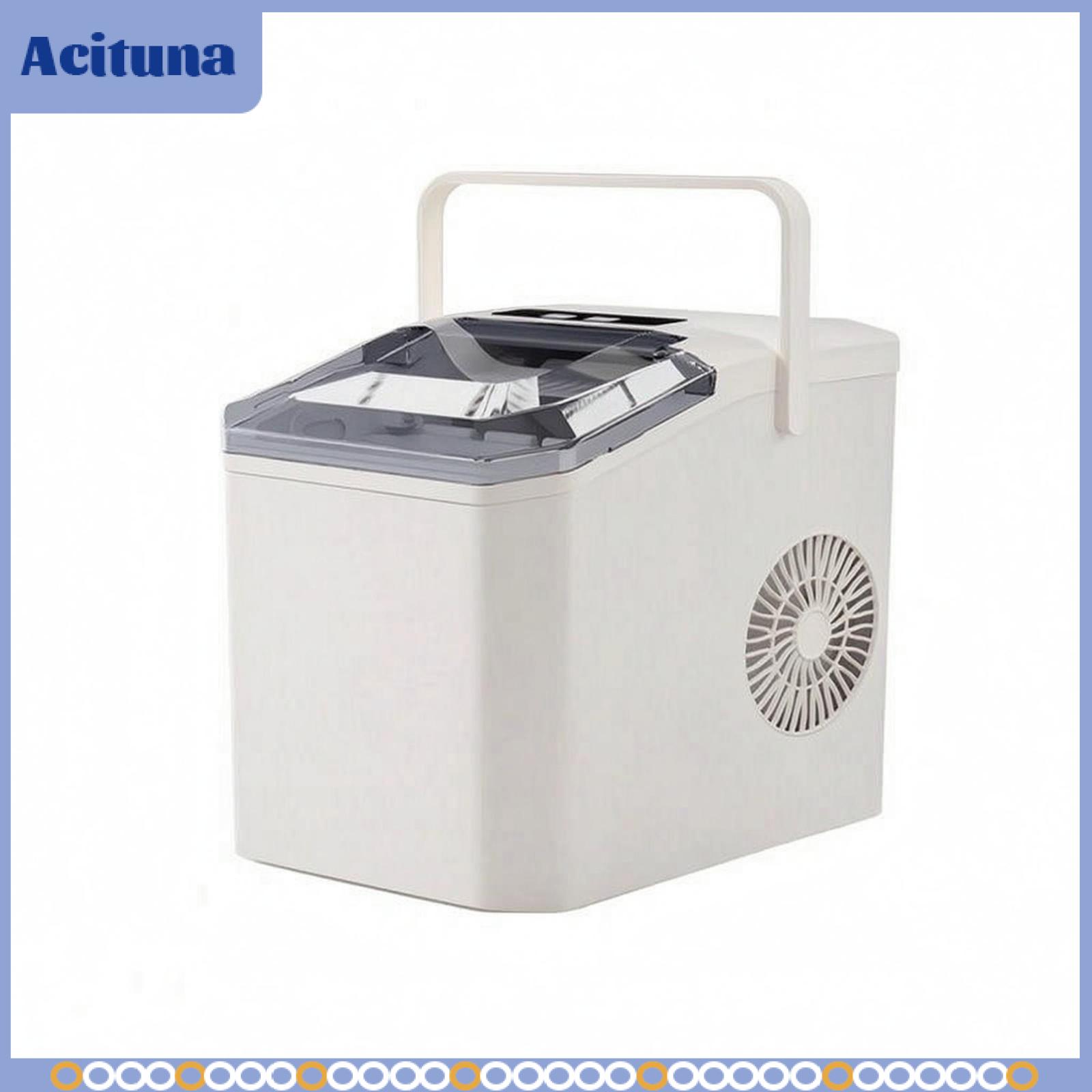 เครื่องทำน้ำแข็งอัตโนมัติ Acituna แบบตั้งโต๊ะ อัตโนมัติขนาดกะทัดรัดพร้อมอุปกรณ์ตะกร้าขนาดเล็กแบบถอดได้สำหรับบ้าน ห้องครัว สำนักงาน
