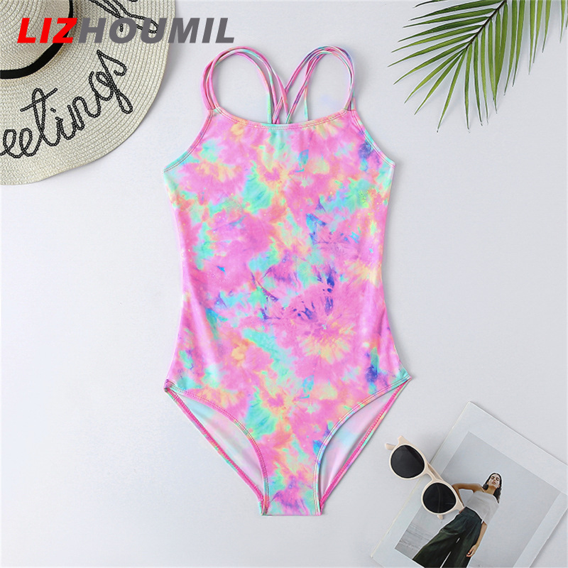 LIZHOUMIL Infant Girl Bathing Suit Leotard Swimsuit Tie-dye Patterns Baby Girl Swimsuit Bathing Suit For Infant Baby Girl Baby ราคา 173 บาท*ส่งฟรี