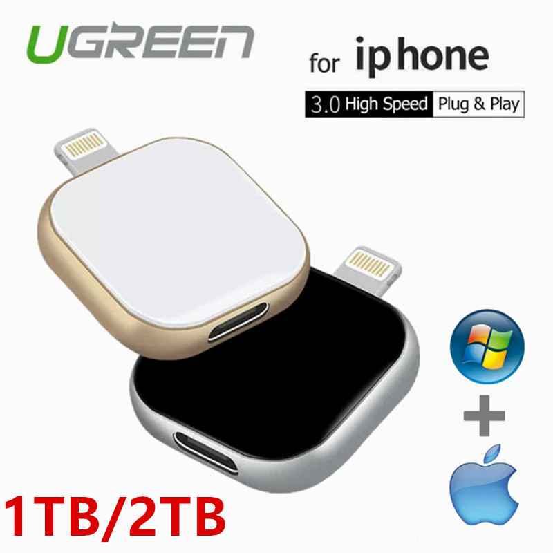 Ugreen Ổ cứng di động OTG 1TB 2TB Ổ USB Flash 2 trong 1 ổ đĩa flash cho samrtphone lưu trữ bên ngoài Pendrive