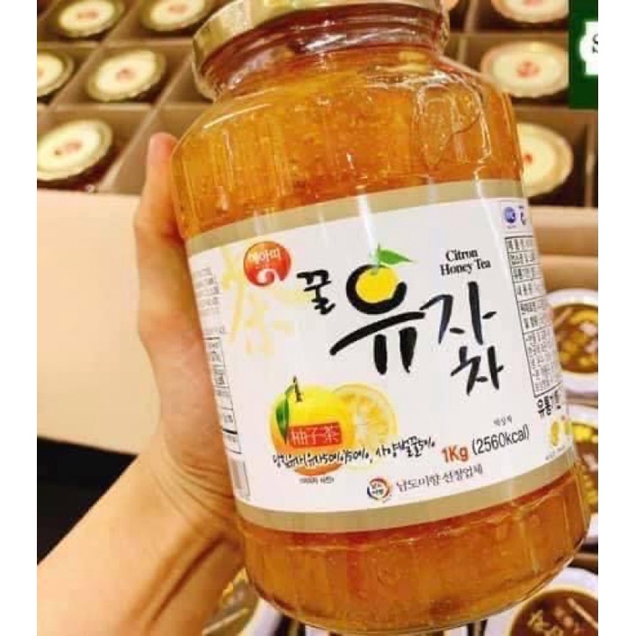GIÁ SỐC: 2 lọ mật ong chanh Hàn Quốc 1kg/lọ [ Hàng Mới Về ]
