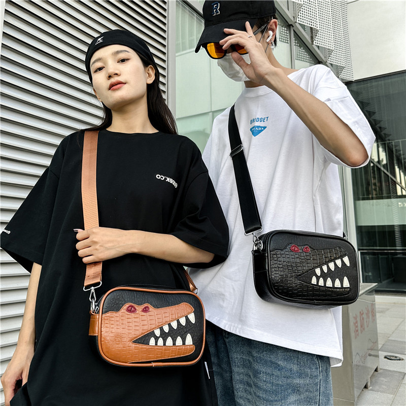 Ulzzang Korean Fashion Pu Leather Ins Japanese Men Sling Shoulder