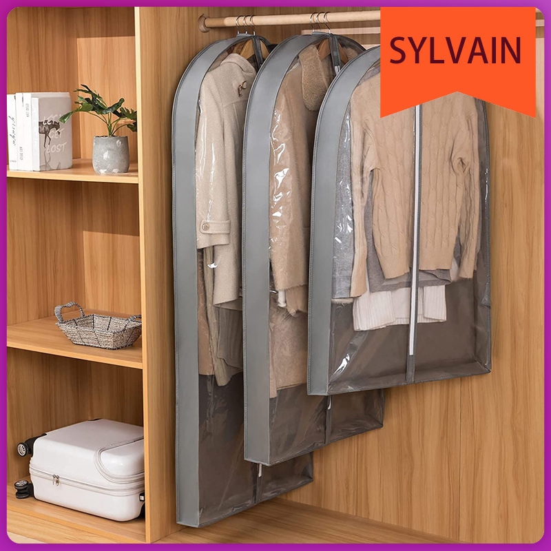 ผ้าคลุมเสื้อผ้า เสื้อผ้าที่ทนต่อเดือนครอบคลุมด้วยซิป แขวนการจัดเก็บป้องกันกระเป๋าสําหรับตู้เสื้อผ้า เดินทาง เหมาะสําหรับสูท เสื้อ แจ็คเก็ต จั ราคา 69 บาท*ส่งฟรี