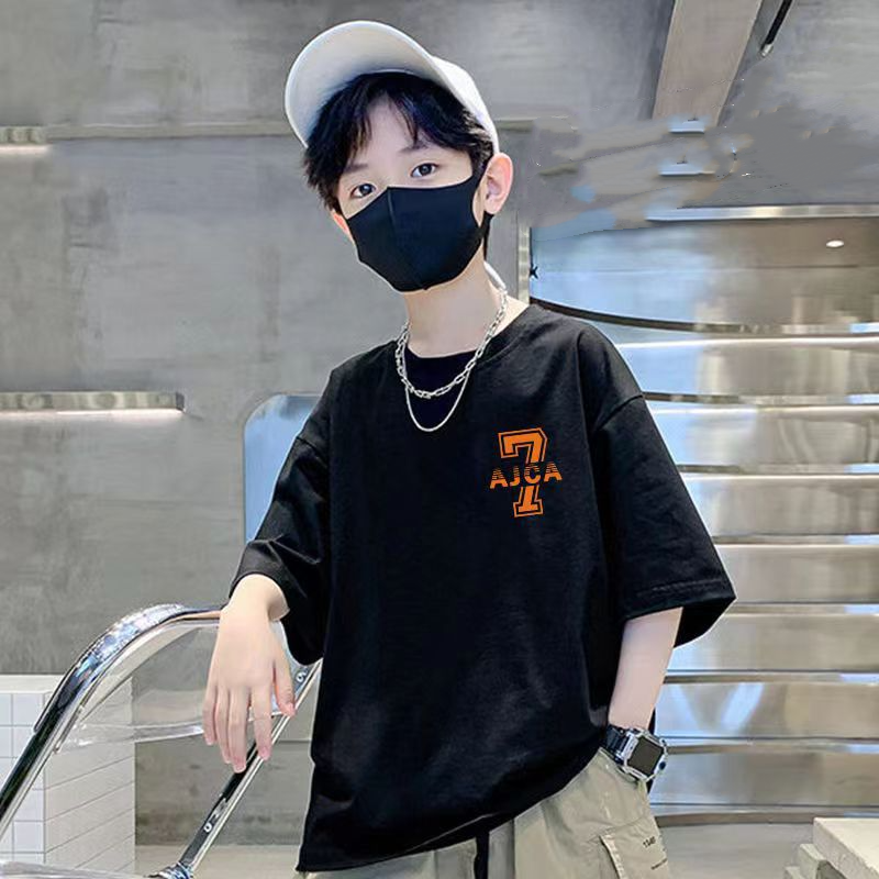 Insular เสื้อยืดแขนสั้นเด็กชายชุดเด็กฤดูร้อนผ้าฝ้ายระบายอากาศแบบใหม่เสื้อผ้าฝ้ายสำหรับเด็กผู้ชายแขนสั้นสไตล์ตะวันตก ราคา 222 บาท*ส่งฟรี