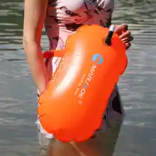 ภาพขนาดย่อของสินค้า1PC PVC Swimming Buoy Safety Air Dry Tow Bag Float Inflatable Signal Drift Bag