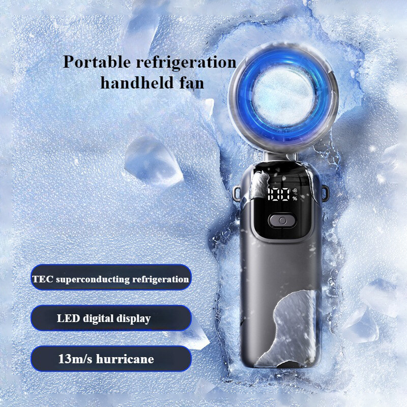  Romoss Quạt mini cầm tay gấp gọn Quạt cầm tay làm lạnh mini với 100 chế độ quạt di động tốc độ cao 4000mAh Màn hình LED kỹ thuật số turbofan quạt cầm tay mini sạc điện quạt tích điện mini 