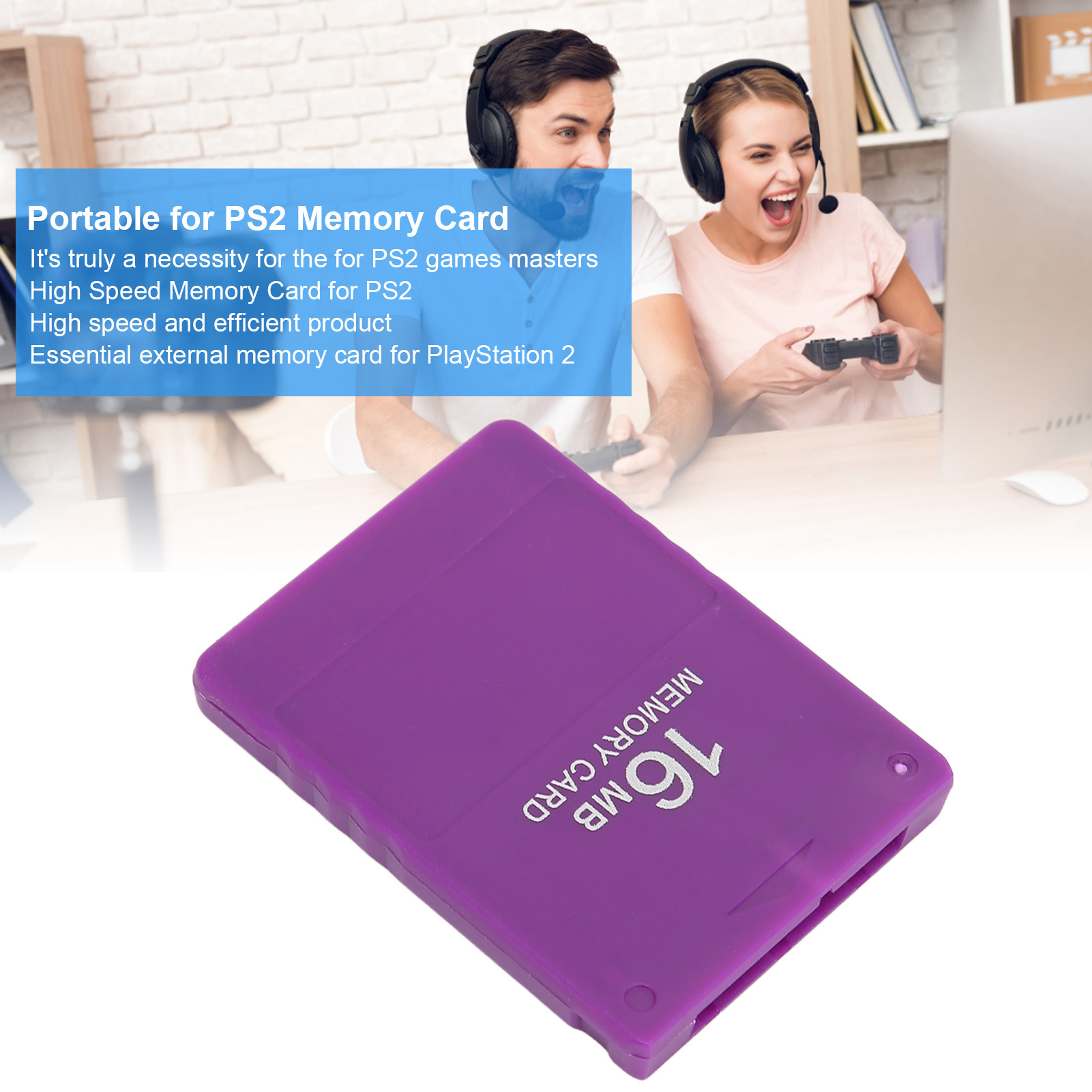 Thẻ nhớ 16Mb thẻ nhớ trò chơi hiệu suất ổn định cho Playstation 2