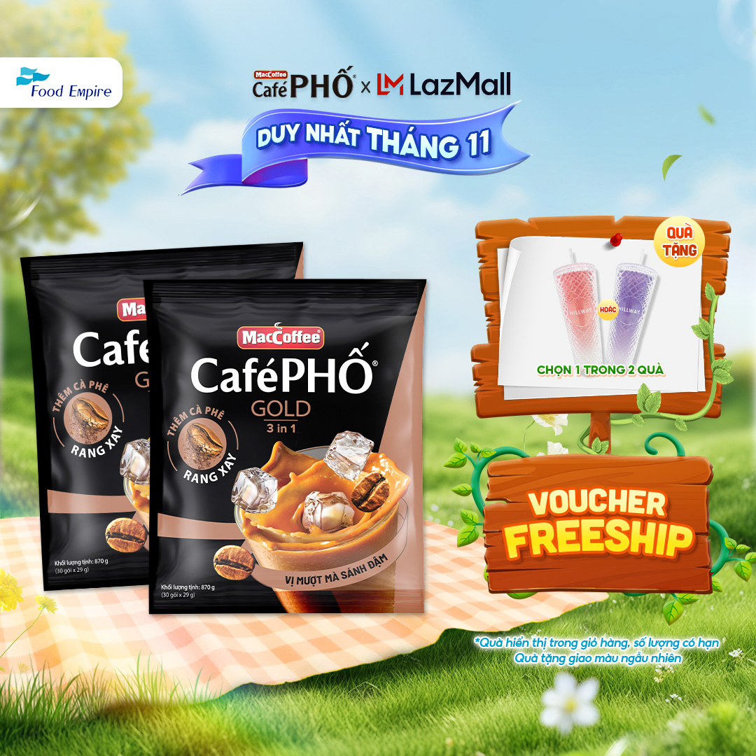 Combo 2 Túi Cà phê Phố GOLD - MacCoffee (túi 30 gói x 29g)